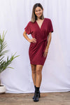 Ten Tomorrow Top Dieter Wrap Dress in Merlot Cora Split Back Tee in Merlot | Ten Tomorrow at sungkyulgapa sungkyulgapa