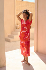 Tide Dress in Lei Pua (Retro Orange)