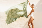 Laha’ole Home Green Naupaka Quilt Turkish Towel sungkyulgapa